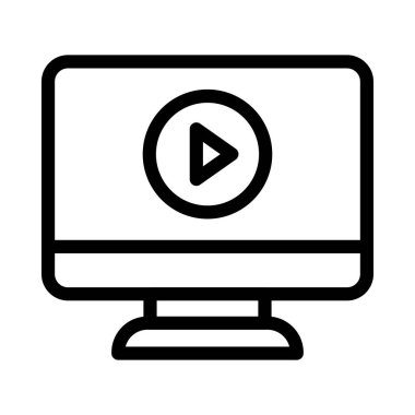 vektör ince çizgi simgesini çal