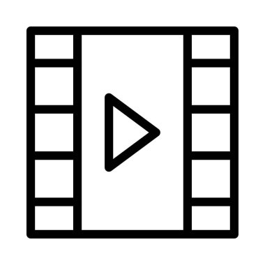 film vektörü ince çizgi simgesi