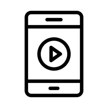 mobil vektör ince çizgi simgesi