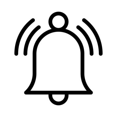 Uyarı vektörü ince çizgi simgesi