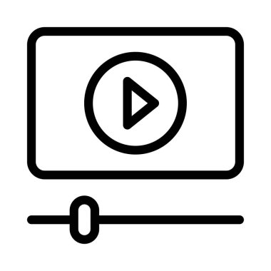 oyuncu vektörü ince çizgi simgesi