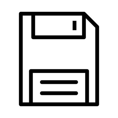 diskette vektör ince çizgi simgesi