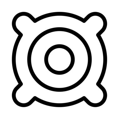 hoparlör vektörü ince çizgi simgesi