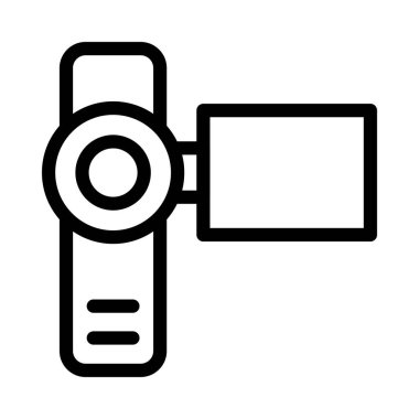 DSLR vektör ince çizgi simgesi