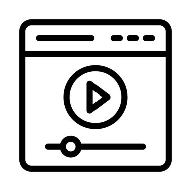 oyuncu vektörü ince çizgi simgesi