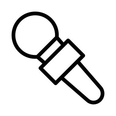 mic vektör ince çizgi simgesi