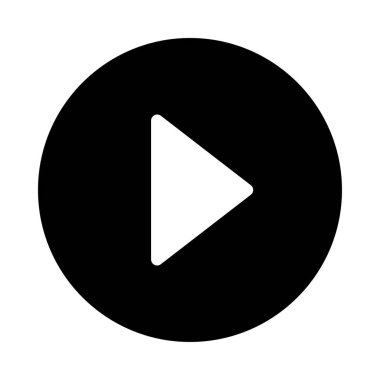 vektör glyph düz simgesini çal