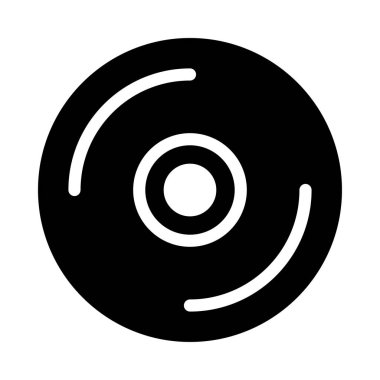 DVD vektör düz simgesi