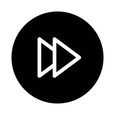 Sonraki vektör glyph düz simgesi