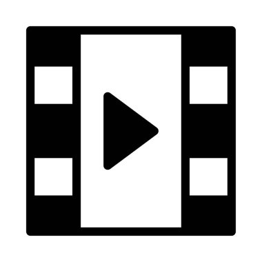 film vektörü düz simge