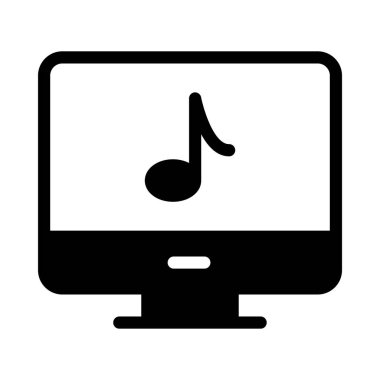 Melodi vektörü düz simge