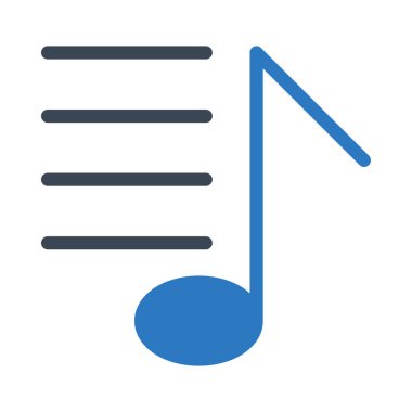 müzik vektörü renk simgesi