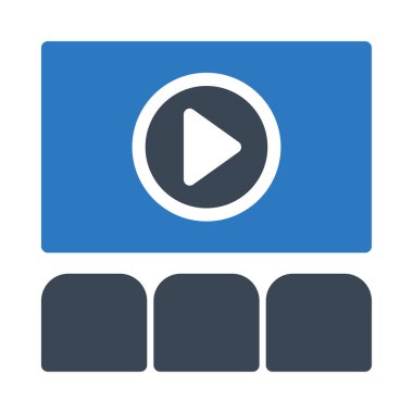 film vektörü renk simgesi