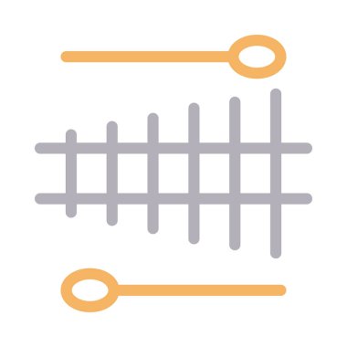 çıngırak vektörü düz renk simgesi