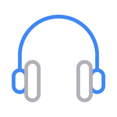 kulaklık vektörü düz çizgi simgesi