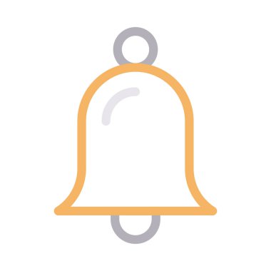 çan vektörü düz çizgi simgesi