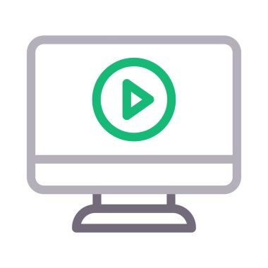 vektör düz çizgi simgesini çal