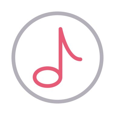 Melodi vektörü düz çizgi simgesi