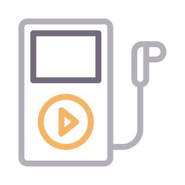 oyuncu vektörü düz çizgi simgesi