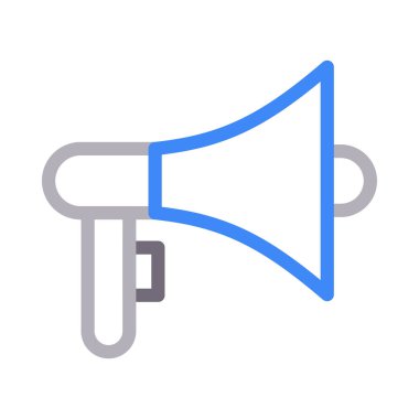 megafon vektör düz çizgi simgesi