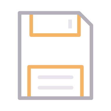 diskette vektör düz çizgi simgesi