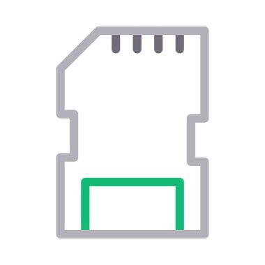 kart vektörü düz çizgi simgesi