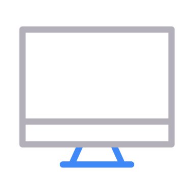 ekran vektörü düz çizgi simgesi