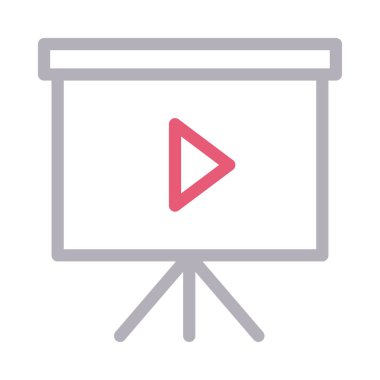 vektör düz çizgi simgesini çal