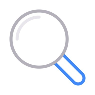 Büyüteç vektör düz çizgi simgesi