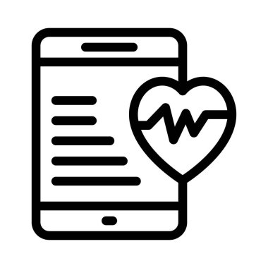 sağlık vektörü ince çizgi simgesi