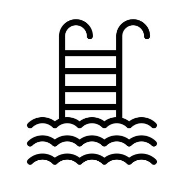 havuz vektörü ince çizgi simgesi