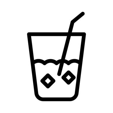 meyve suyu vektörü ince çizgi simgesi