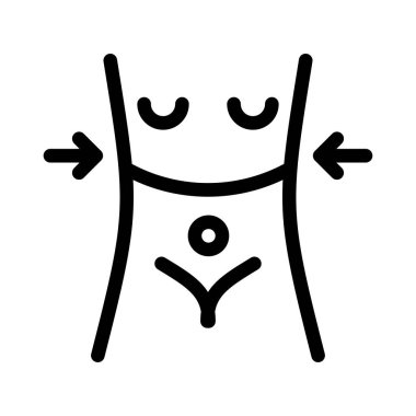 diyet vektörü ince çizgi simgesi