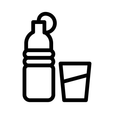 meyve suyu vektörü ince çizgi simgesi