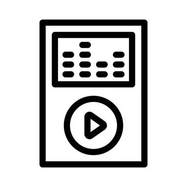 ses oynatıcı vektör ince çizgi simgesi