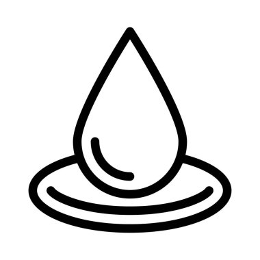 Su vektörü ince çizgi simgesi