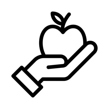 meyve vektörü ince çizgi simgesi