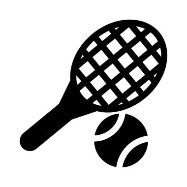Tenis vektörü düz simgesi
