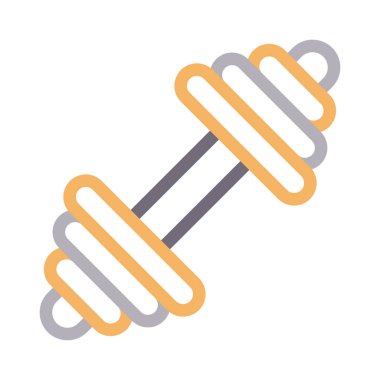 spor salonu vektörü düz renk simgesi