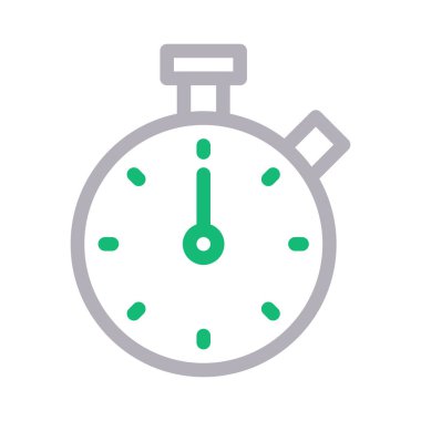 saat vektörü düz renk simgesi