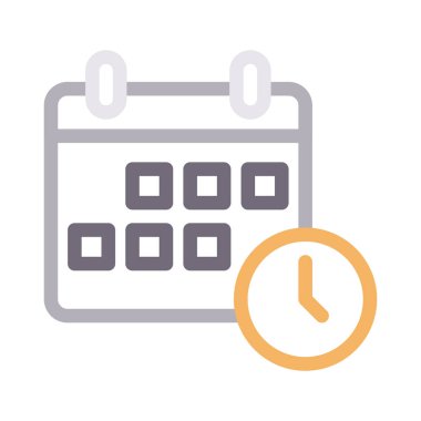 takvim vektörü düz renk simgesi