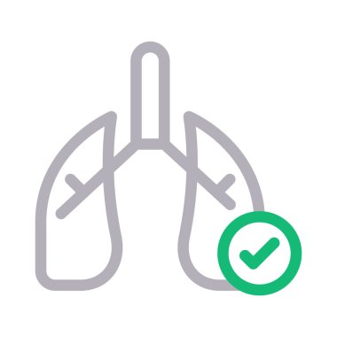 nefes vektörü düz renk simgesi