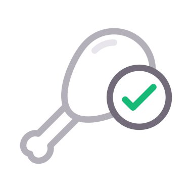 bacak parçası vektör düz renk simgesi