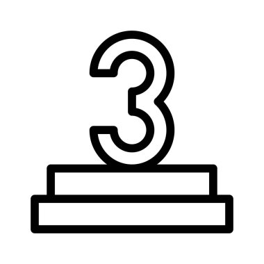 Kazanan vektör ince çizgi simgesi