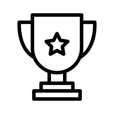 kupa vektörü ince çizgi simgesi