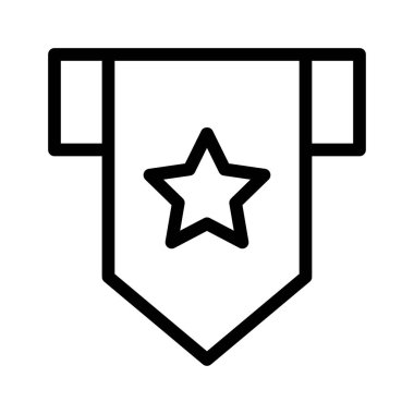 rozet vektörü ince çizgi simgesi