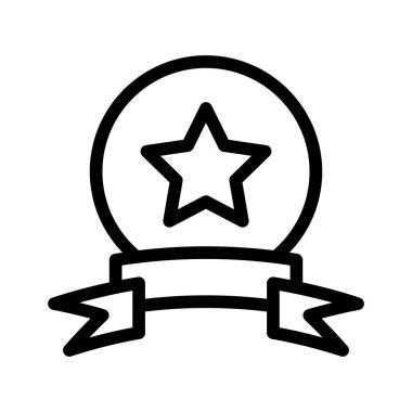 Kazanan vektör ince çizgi simgesi