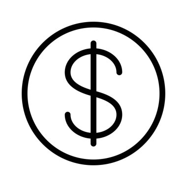 para vektörü ince çizgi simgesi