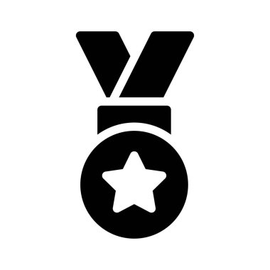 ödül vektörü glyph düz simgesi