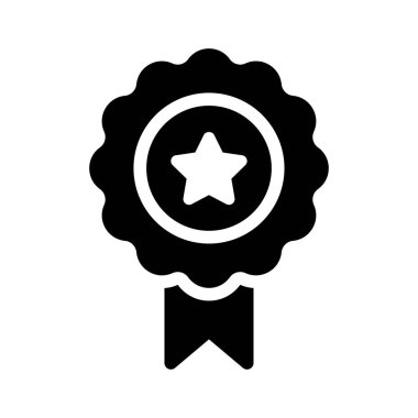 Kazanan vektör glyph düz simgesi